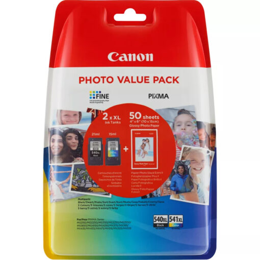 Canon Original PG-540XL and CL-541 Twin Pack with Photo Paper