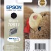 Genuine Epson T0611 Black Inkjet Cartridge